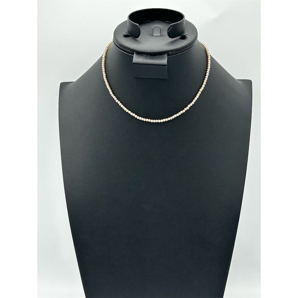 Vintage Adjustable Faux Pearl Champagne Color Graduated Necklace